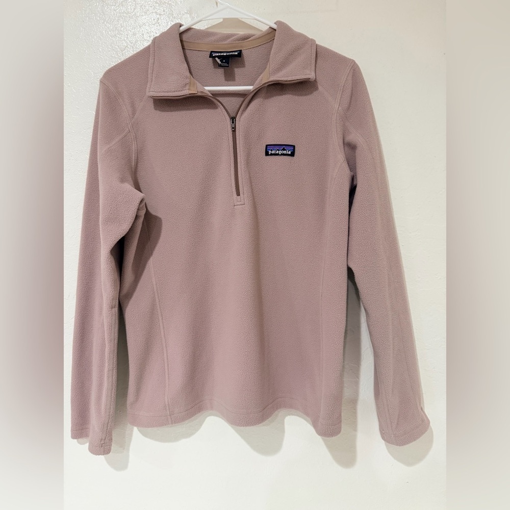 Patagonia Women's Mauve Pink Quarter-Zip Sweatshirt size S - Picture 2 of 11
